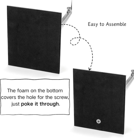 Hacaroa base with EVA pad protecting tabletop and preventing slips