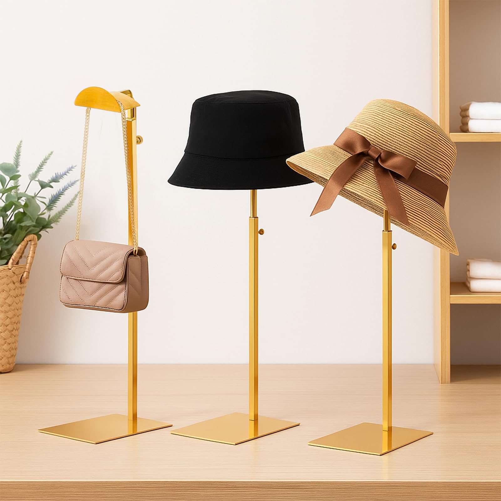 Hacaroa stands styled in boutique setting enhancing merchandise presentation