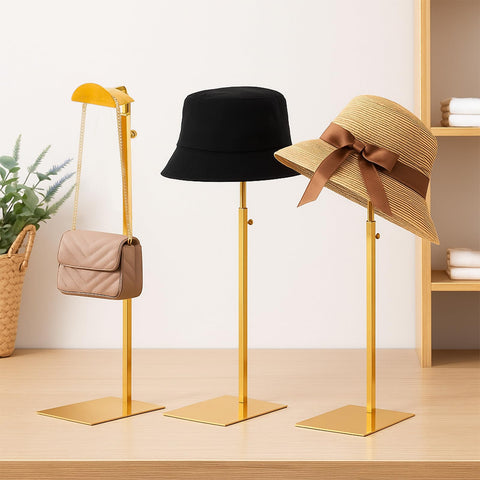 Hacaroa stands styled in boutique setting enhancing merchandise presentation
