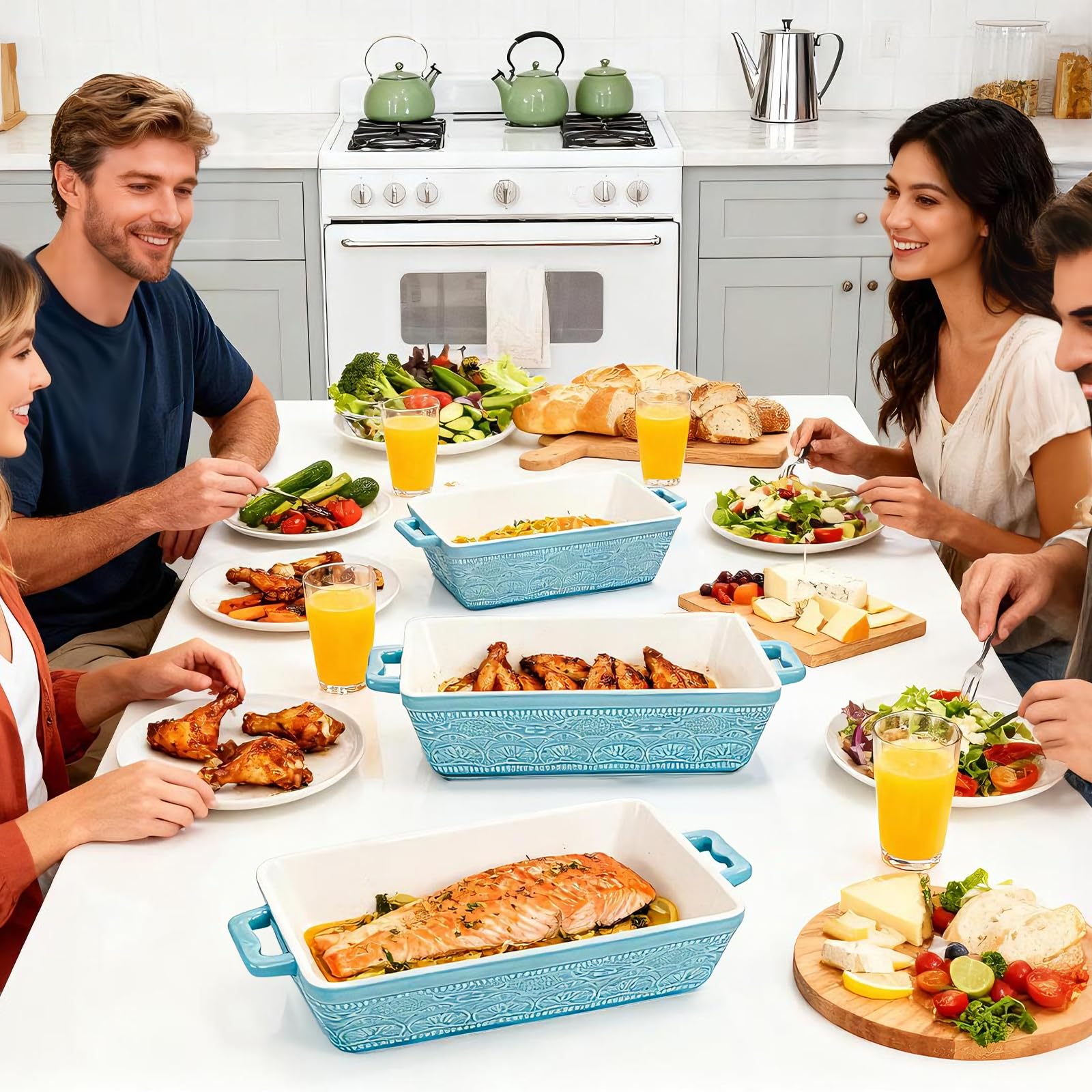 Hacaroa nested dishes in cabinet showing space-saving storage benefit