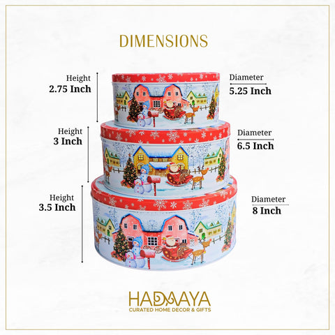 hadaaya large tin filled with cookies for gift-ready presentation