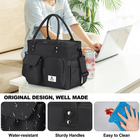Hafmall front pocket organizing phone, wallet and napkins for quick access at work