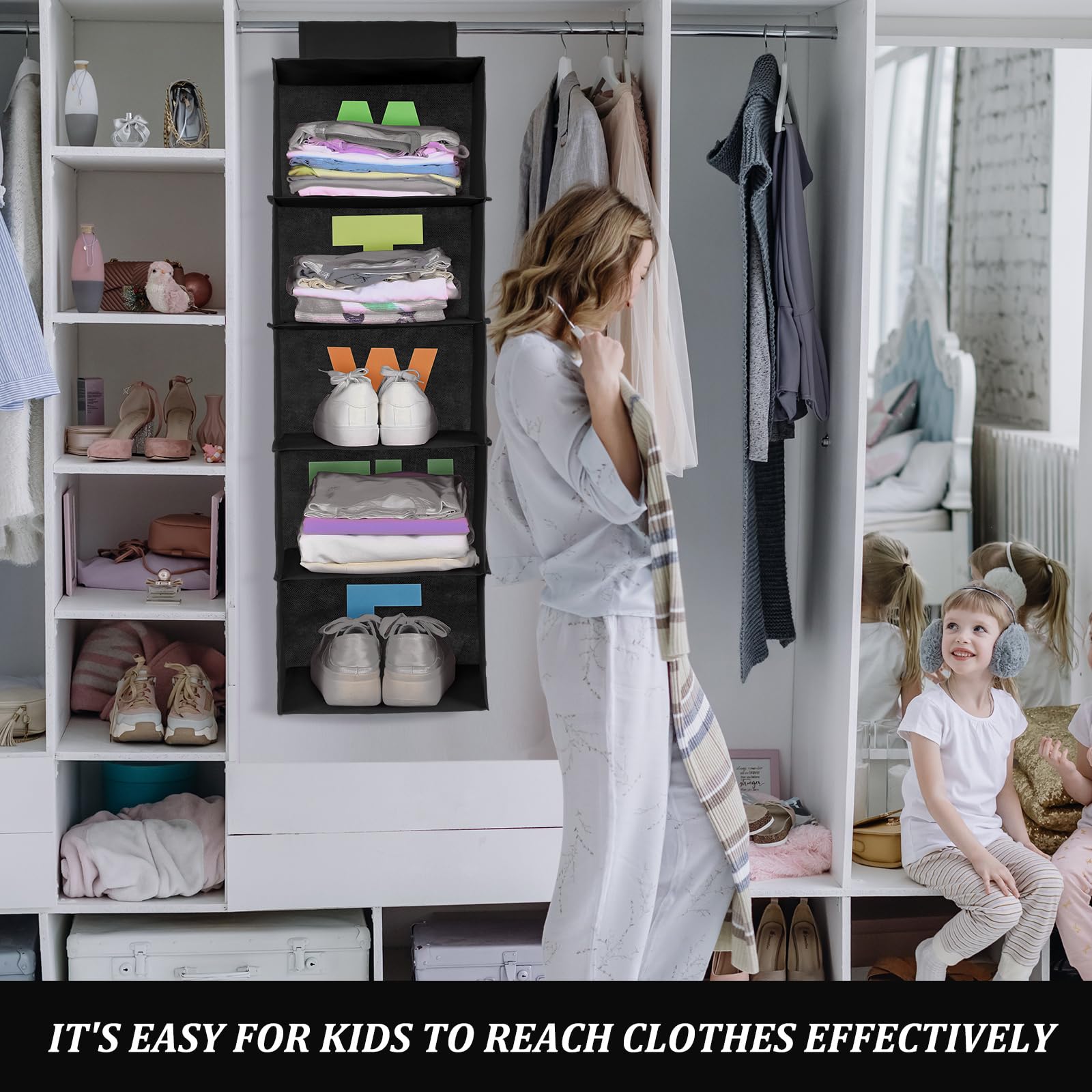 Hahafelt lifestyle shot child choosing clothes improving morning routine