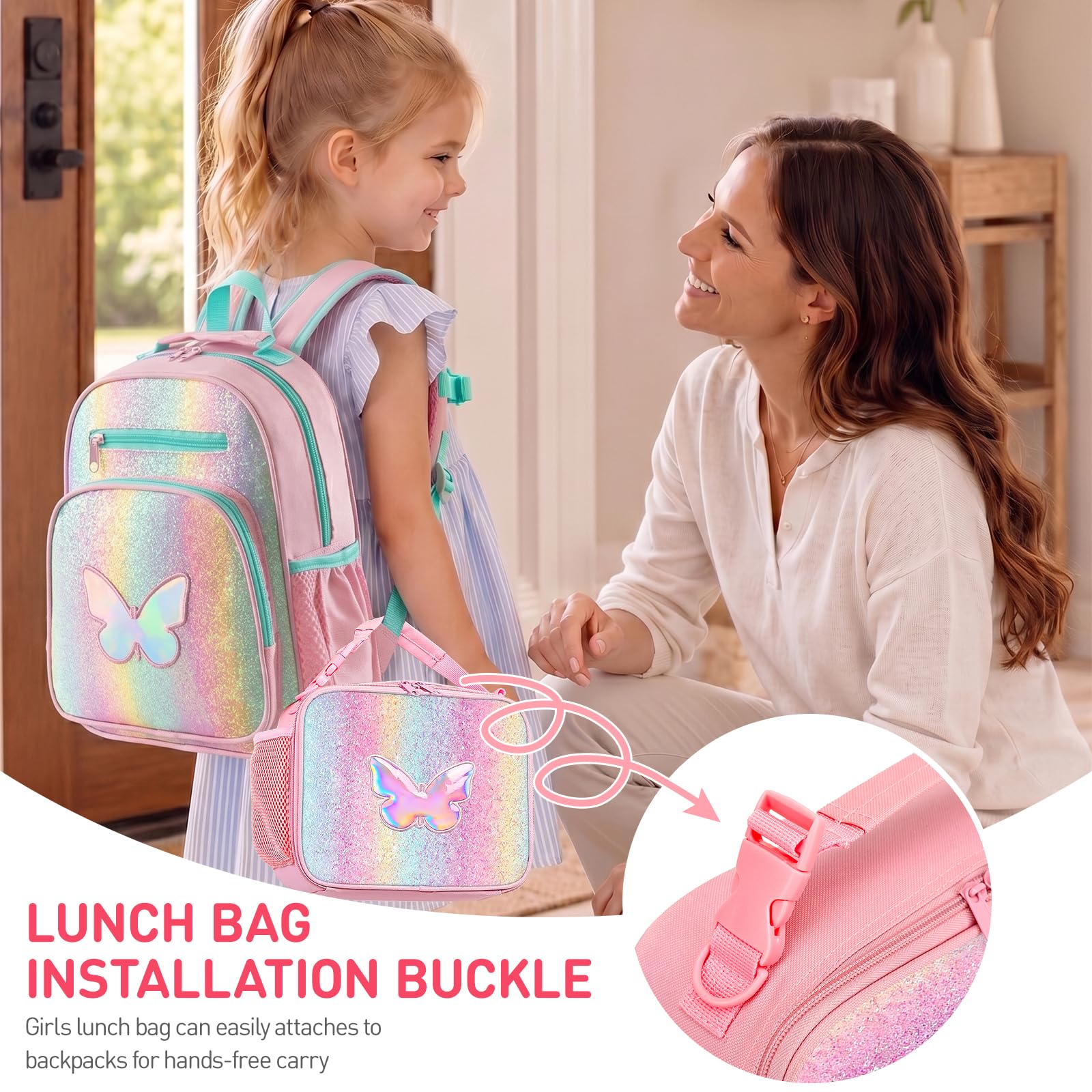 Hairao elastic side pocket holding a water bottle, secure on-the-go hydration