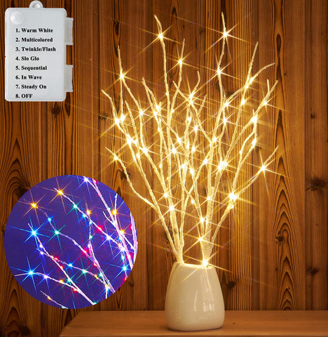 Hairui birch branches front view showing elegant illuminated display benefit