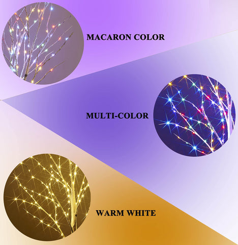 Hairui detailed shot of LEDs on branches showing bright colors