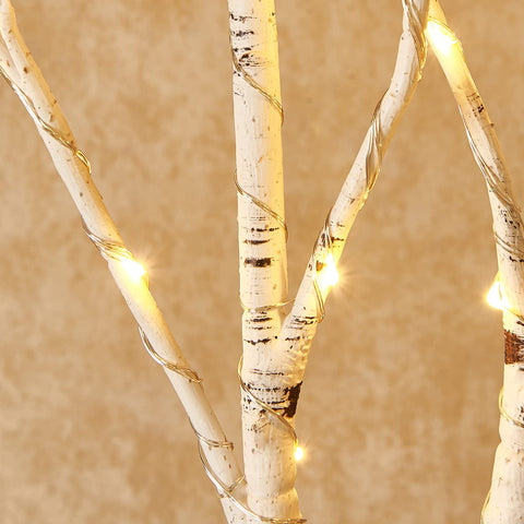 Hairui branches lit in multi-color mode showing festive dynamic lighting benefit
