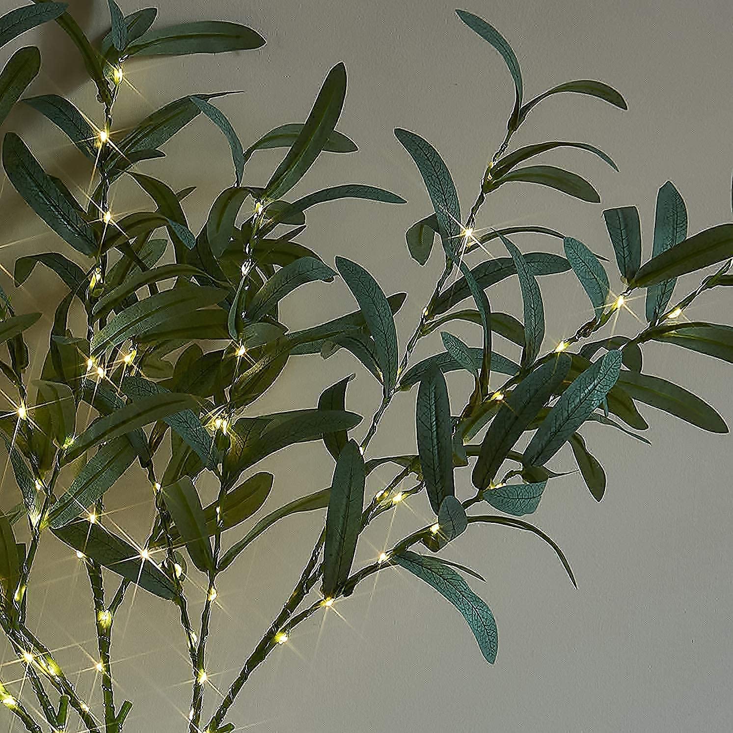 Hairui close-up of artificial olive leaves highlighting realistic texture and fullness