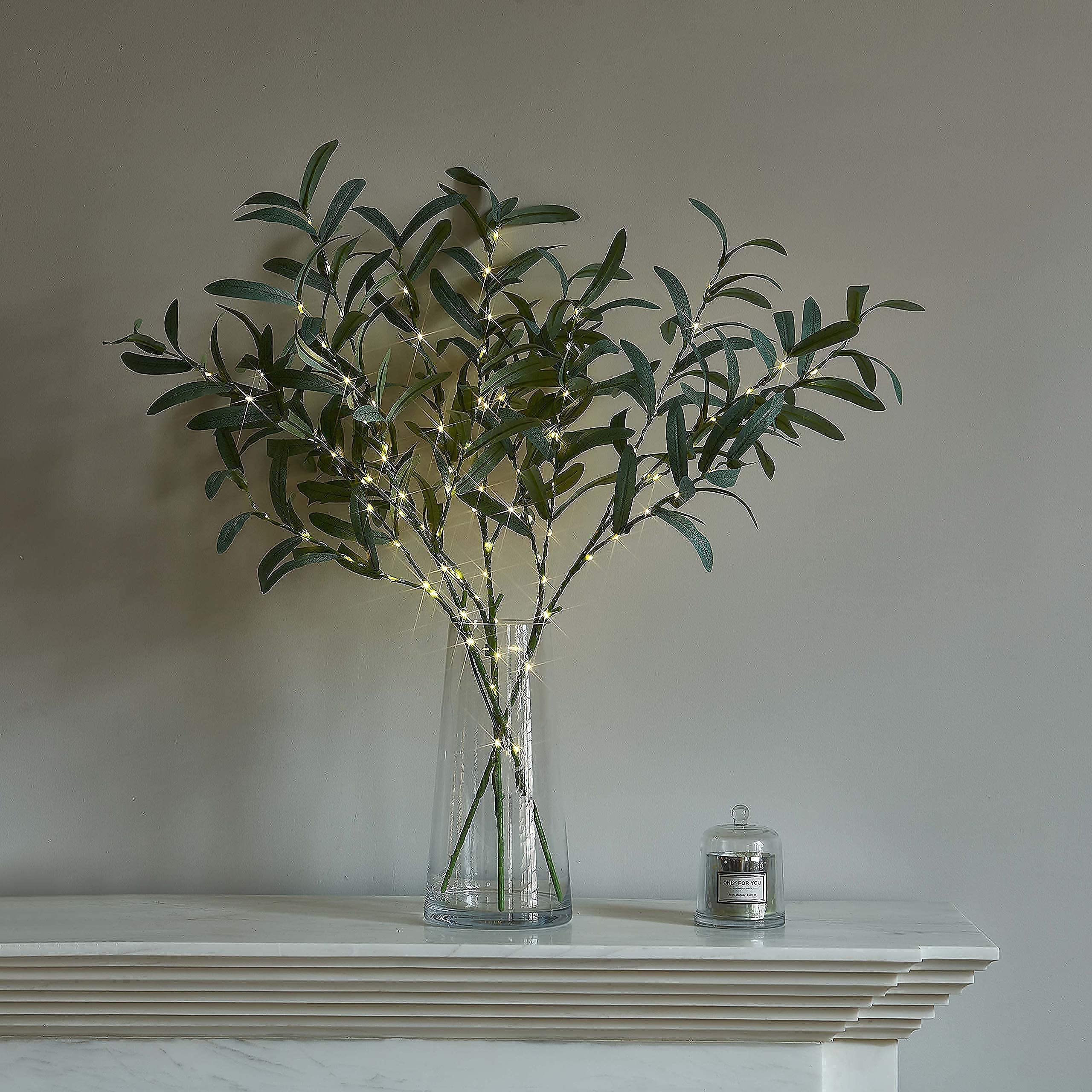Hairui illuminated olive branches decorating a covered patio offering splash resistance
