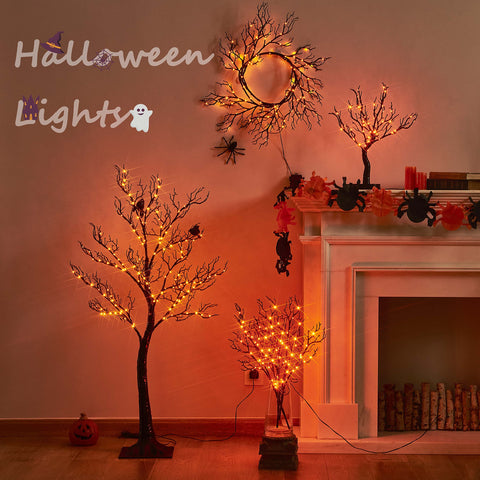 Hairui garland on porch at night, weather-resistant battery pack for outdoor glow