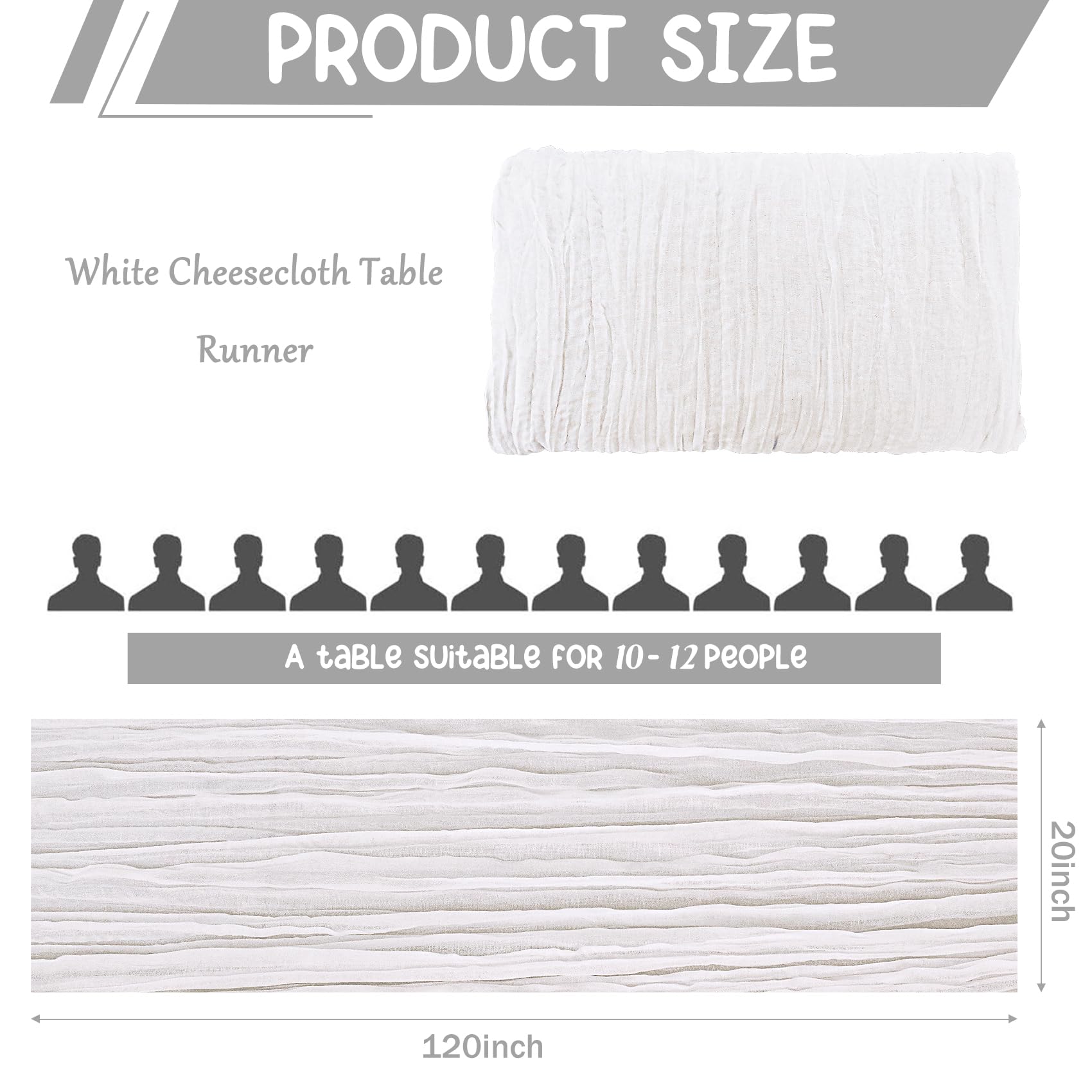 HAISIWLKJ close-up of gauze texture highlighting soft weave and natural crinkle for elegant table layering