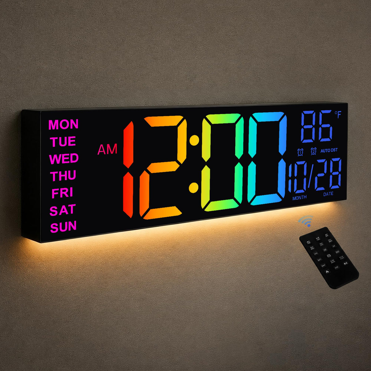 HAITANG front display showing time and date with clear readability