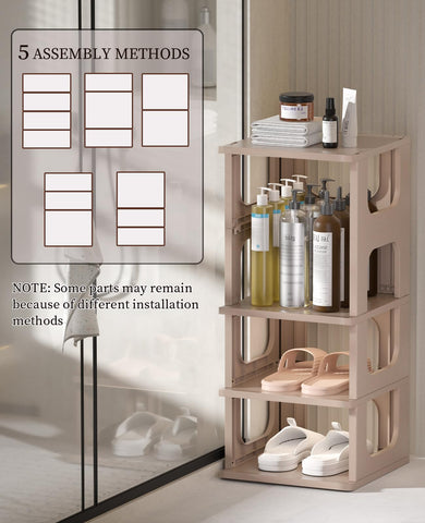 HAIXIN shoe rack in an entryway holding pairs neatly and saving floor space benefit