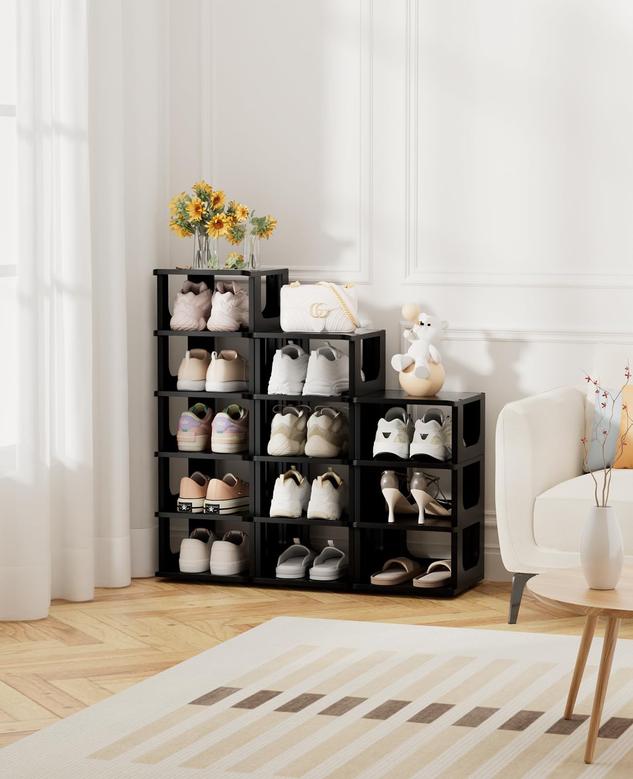 HAIXIN two units joined to show expandable multi-column storage capacity