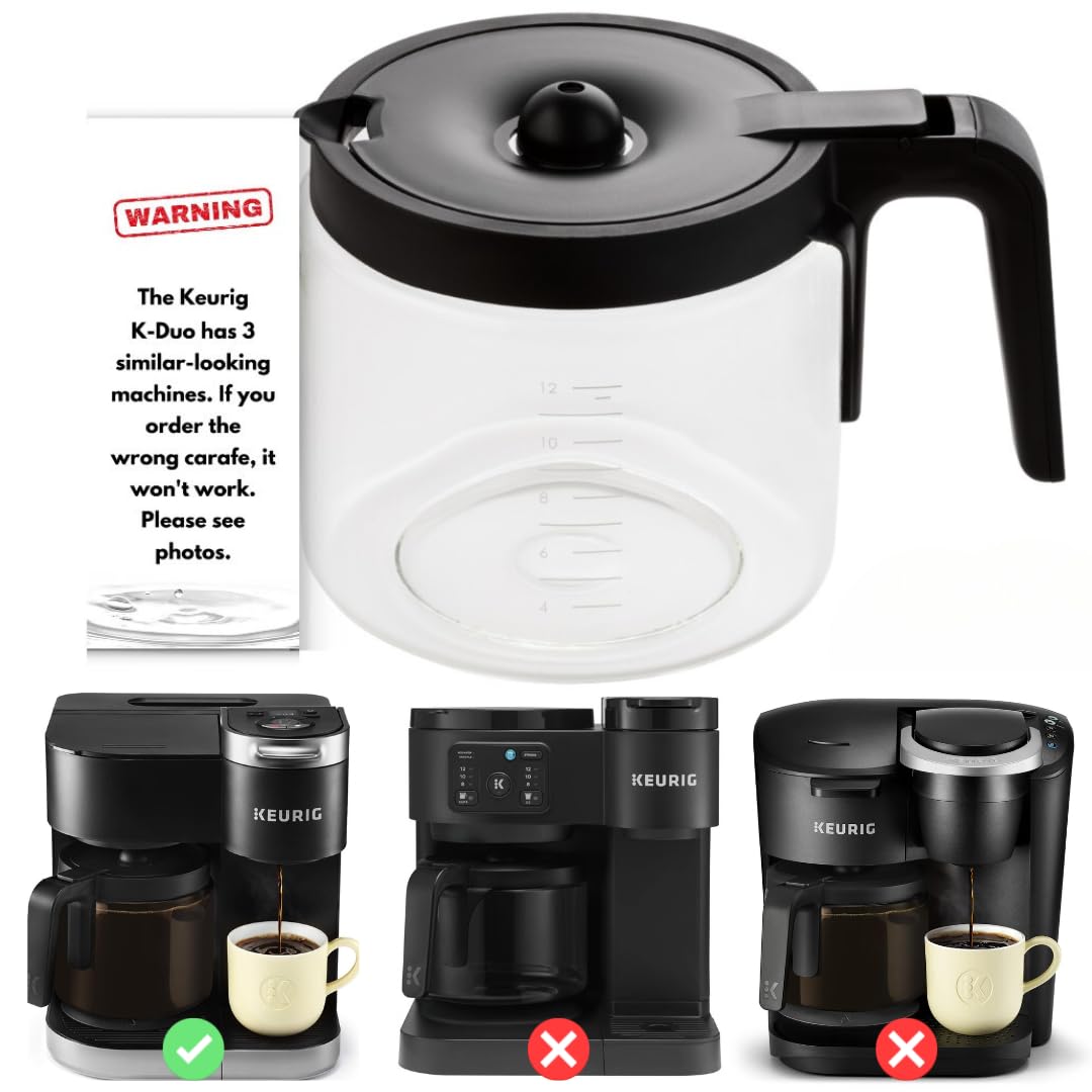 HAKANO carafe front view showing full 12-cup capacity and clear glass benefit