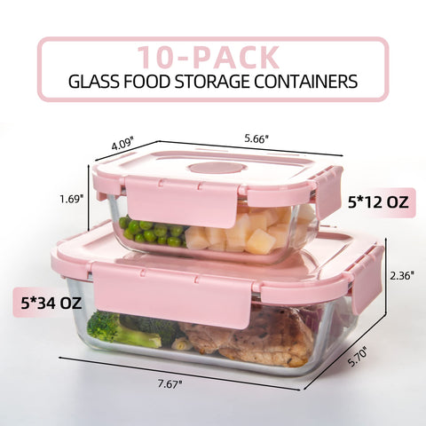 HAKEEMI close-up of a 34oz borosilicate glass container highlighting clarity and durability