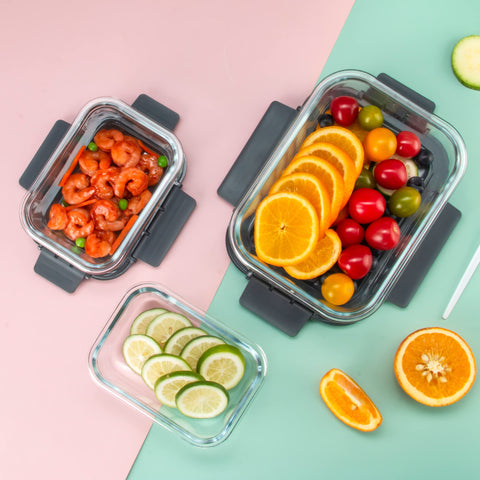 HAKEEMI meal-prep scene with containers filled showing portion control and convenience