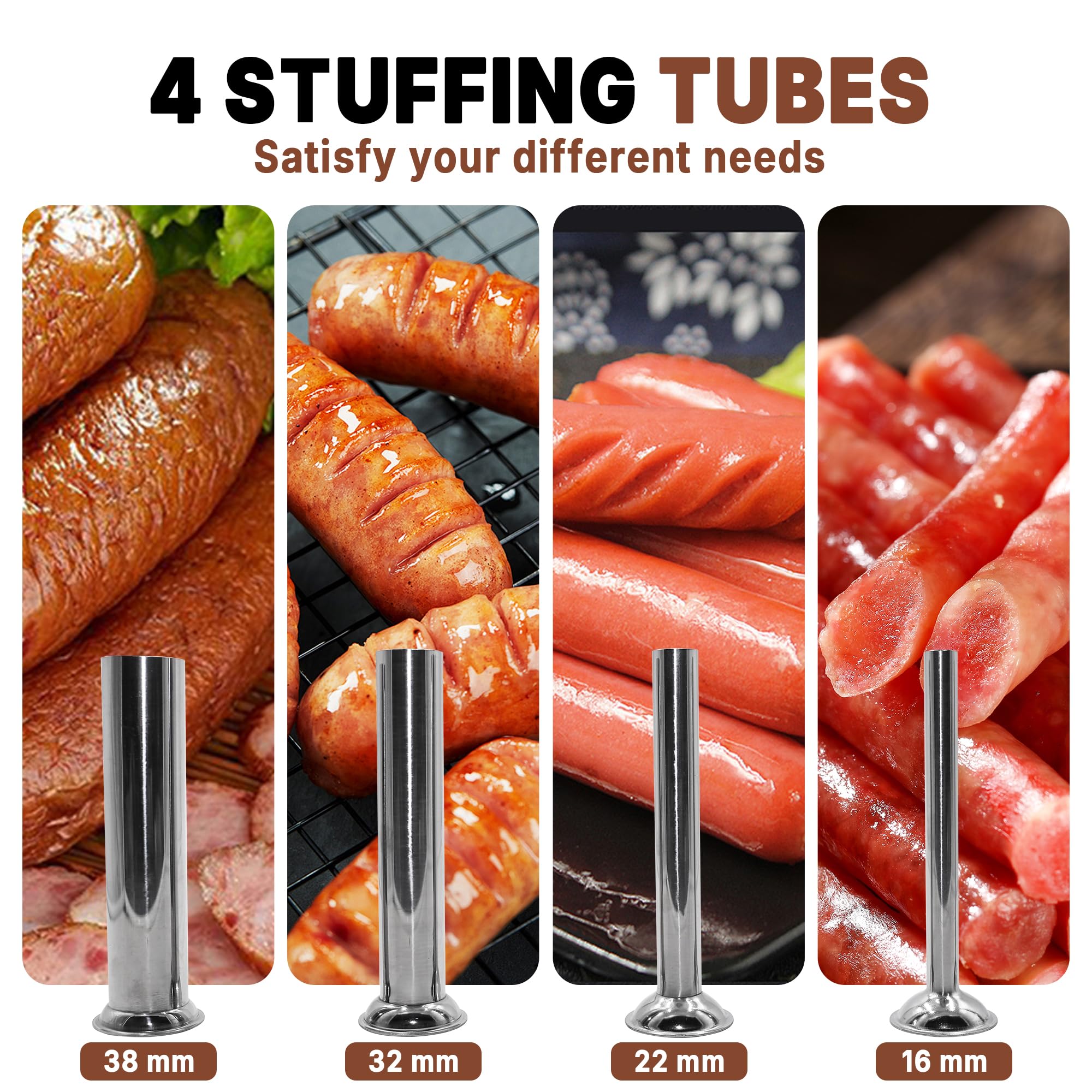 HAKKA BROTHERS unit in use stuffing casing for consistent portioning