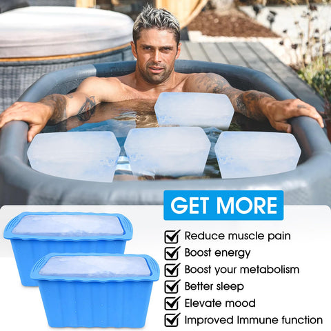 Haldane giant ice block cooling a cold-plunge tub for longer chill