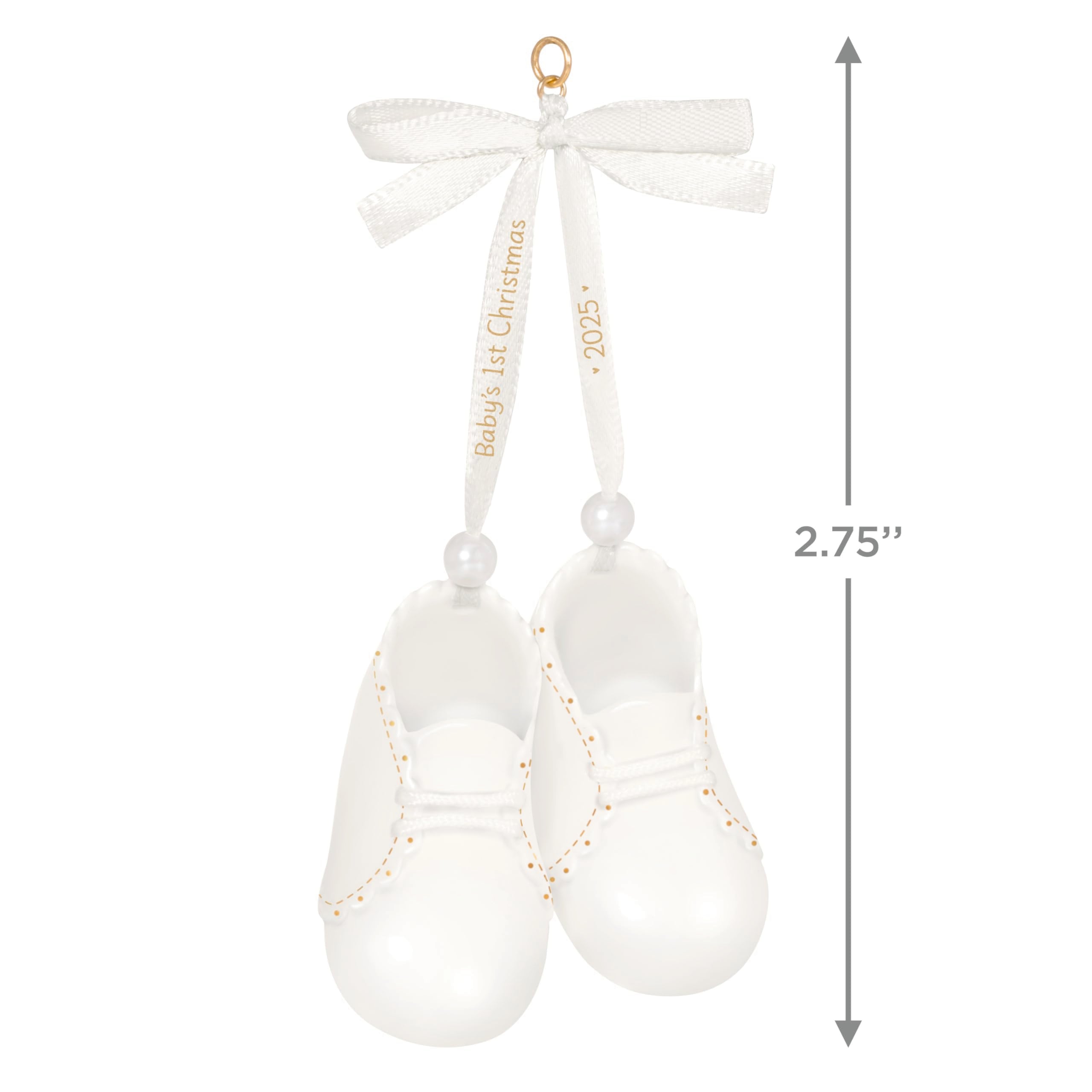 Hallmark Keepsake 14k gold accent detail on booties offering elegant contrast