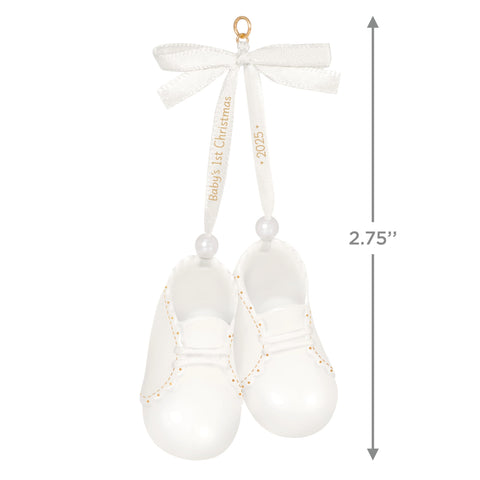 Hallmark Keepsake 14k gold accent detail on booties offering elegant contrast