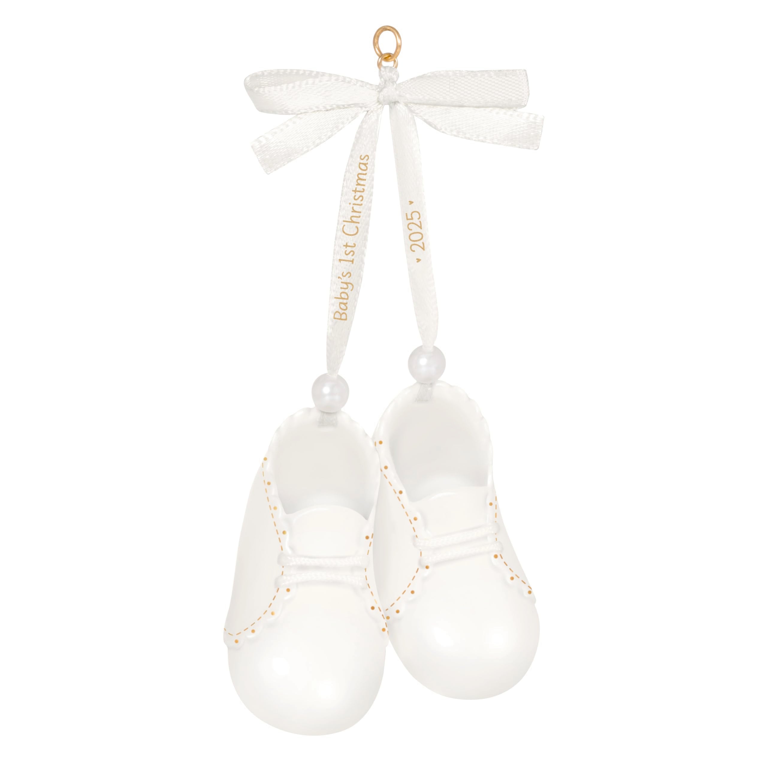 Hallmark Keepsake front packaging showing booties and year, ideal for gifting