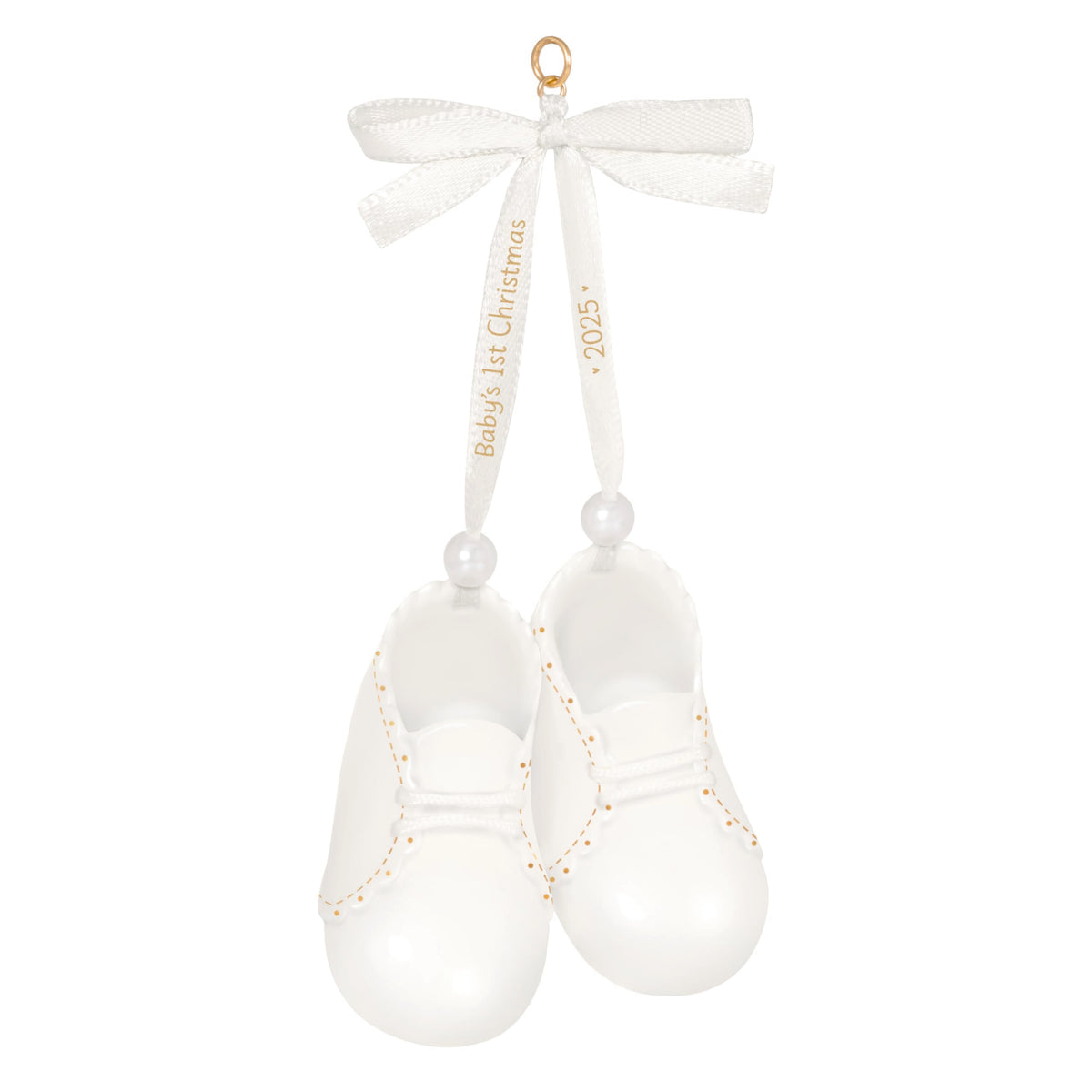 Hallmark Keepsake front packaging showing booties and year, ideal for gifting