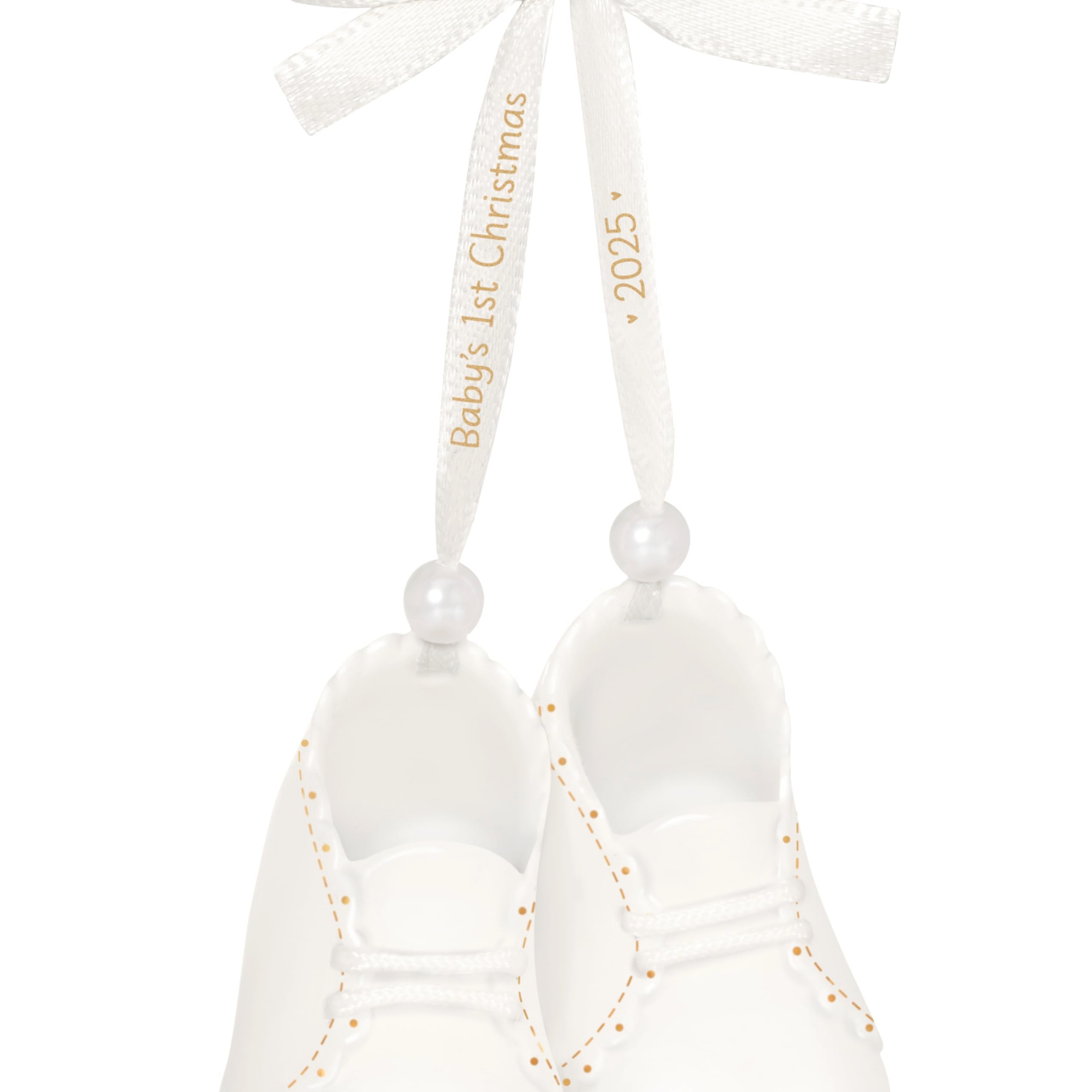 Hallmark Keepsake satin ribbon hanger and bow for easy display benefit
