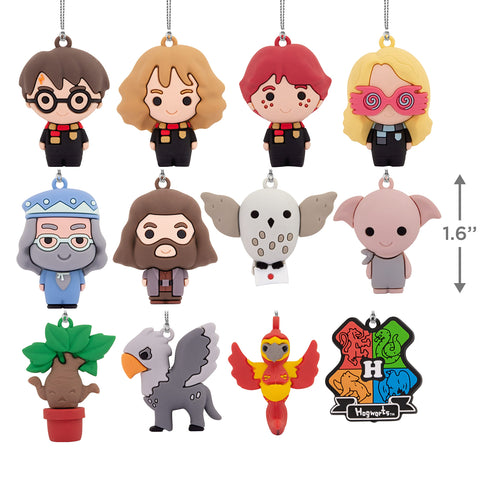 Hallmark row of twelve mini ornaments highlighting variety and collectible appeal