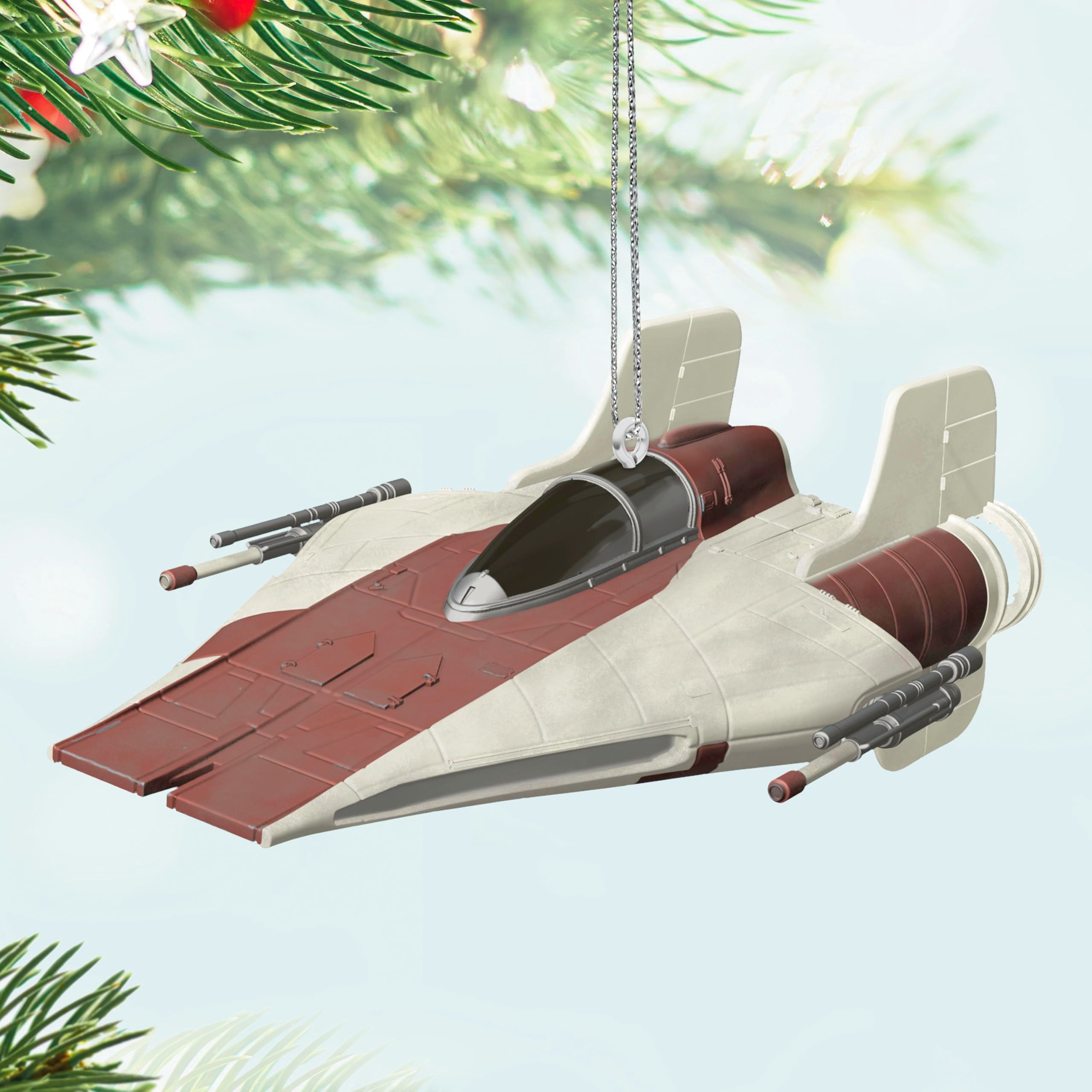 Hallmark Keepsake A-Wing close-up of paintwork and sculpted paneling for realism