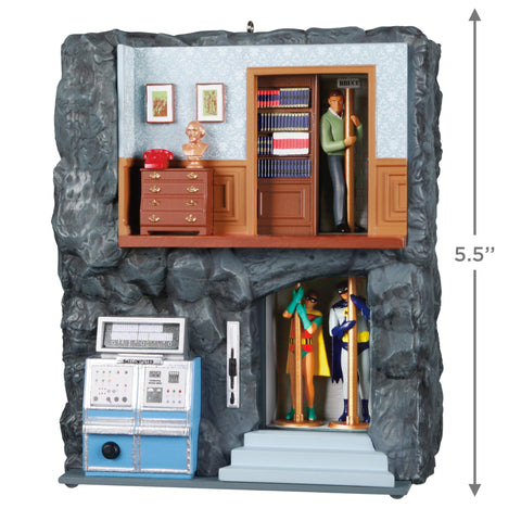 Hallmark Keepsake ornament beside a ruler to display compact collector-friendly size