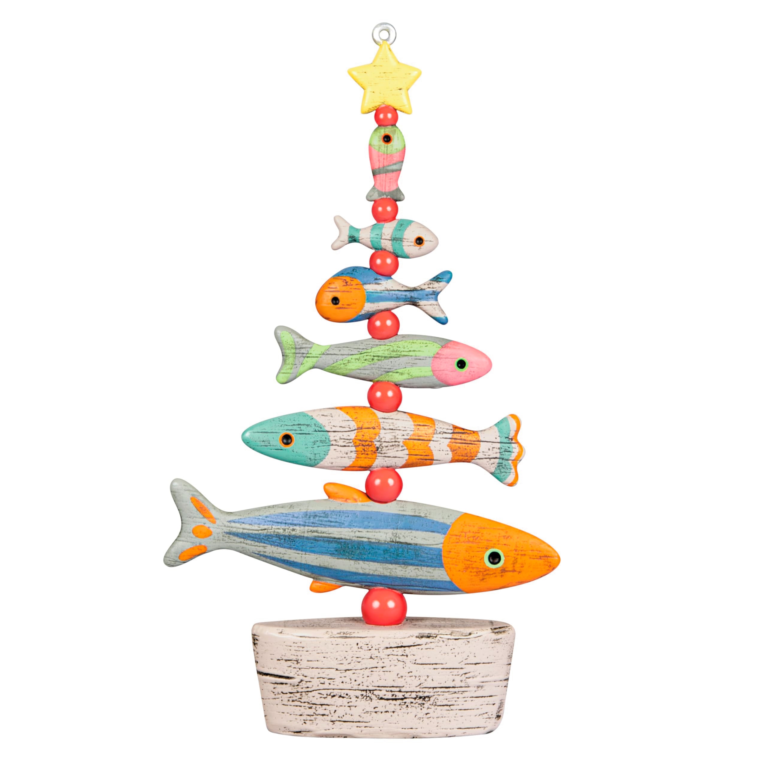 Hallmark Keepsake close-up of stacked fish detail highlighting vibrant colors