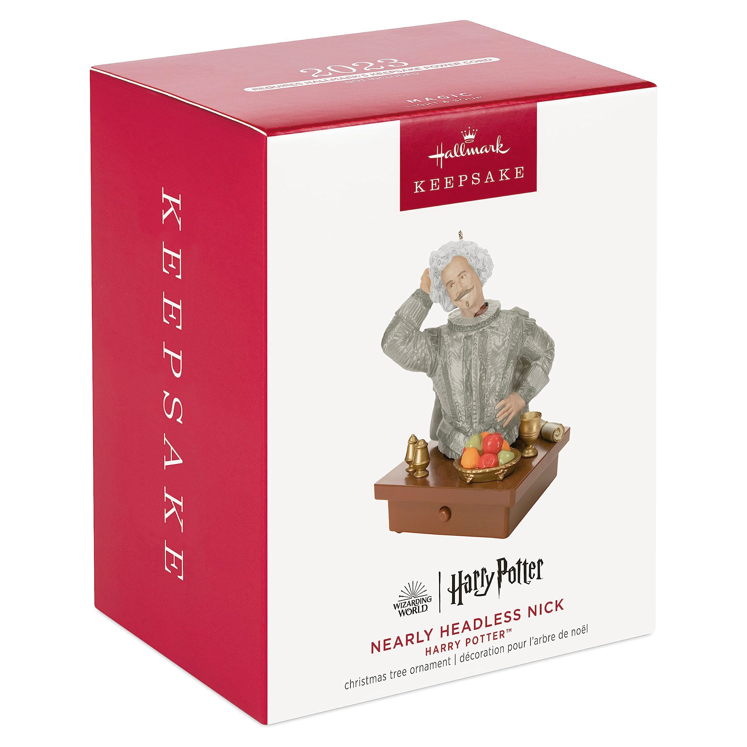 Hallmark Keepsake Nearly Headless Nick illuminated showing light effect and display impact