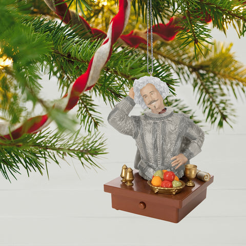 Hallmark Keepsake Nearly Headless Nick on a Christmas tree showing themed display and festive charm