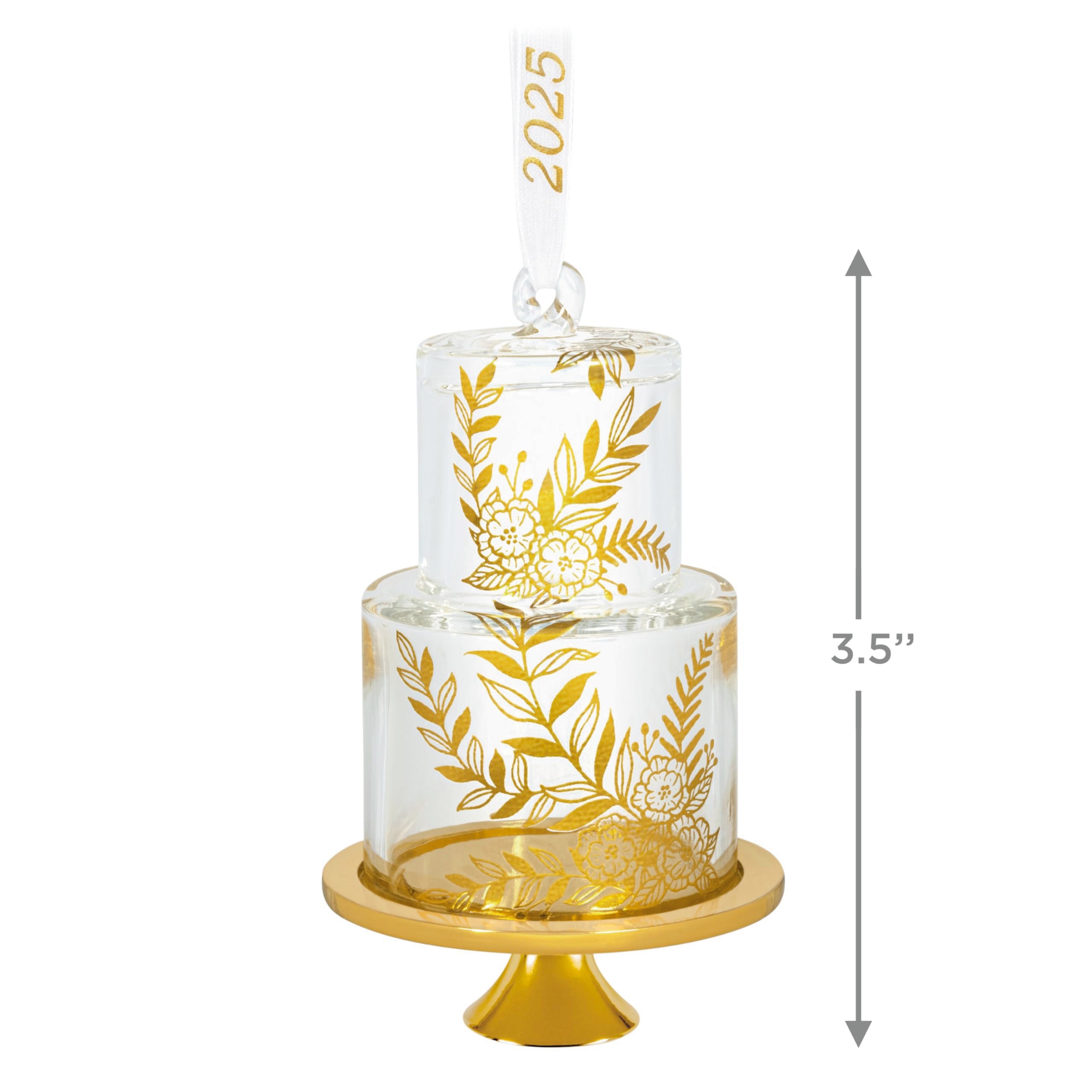 Hallmark Keepsake close-up of gold leaf and floral detailing for refined decorative detail