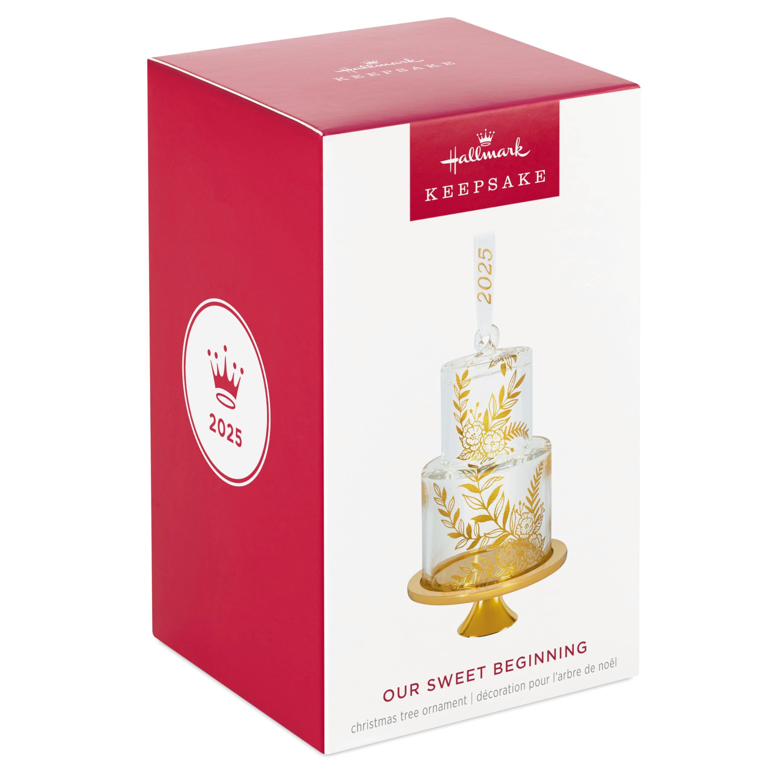Hallmark Keepsake ornament hung on Christmas tree celebrating first Christmas together