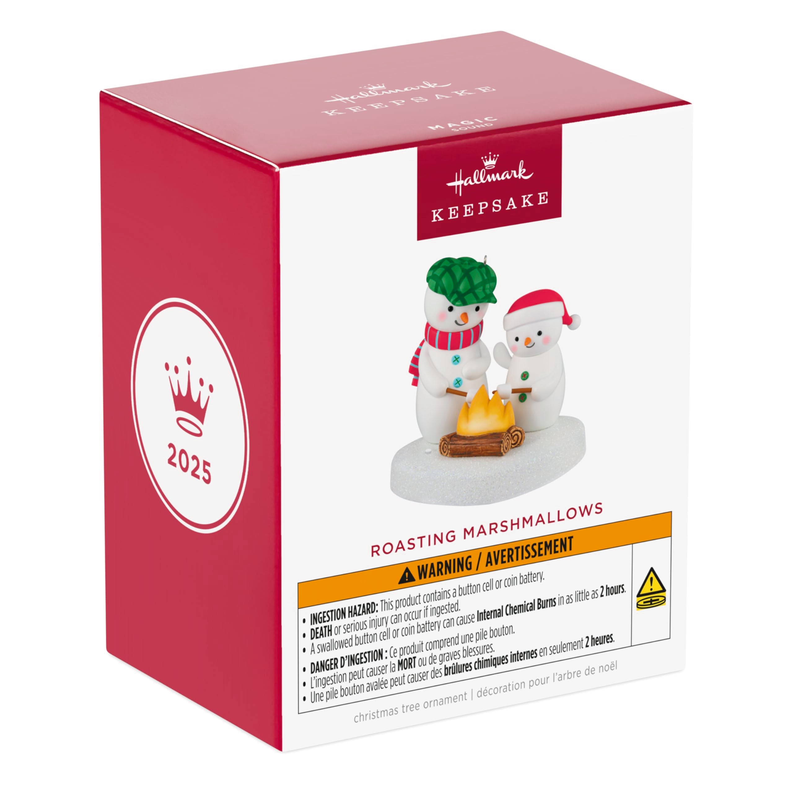 Hallmark Keepsake hanging on a decorated Christmas tree adding sound and sparkle benefit