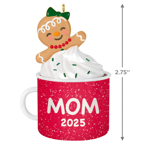 Hallmark Keepsake beside ruler to show small size, ideal for any tree