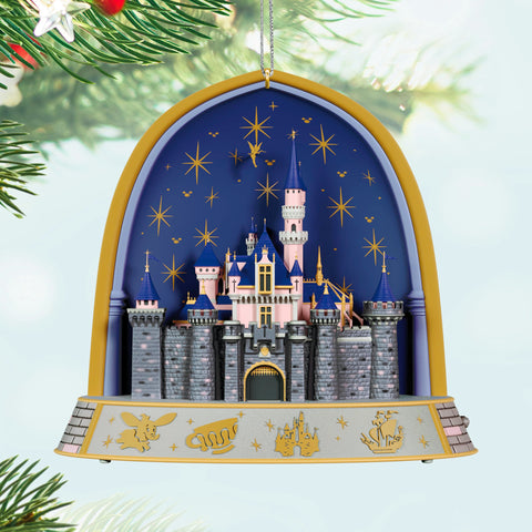 Hallmark Keepsake side detail showing sculpted castle features and polished surface