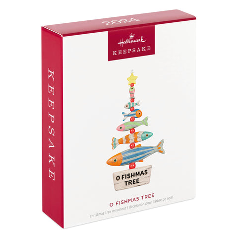 Hallmark Keepsake yellow star topper visible and festive on ornament