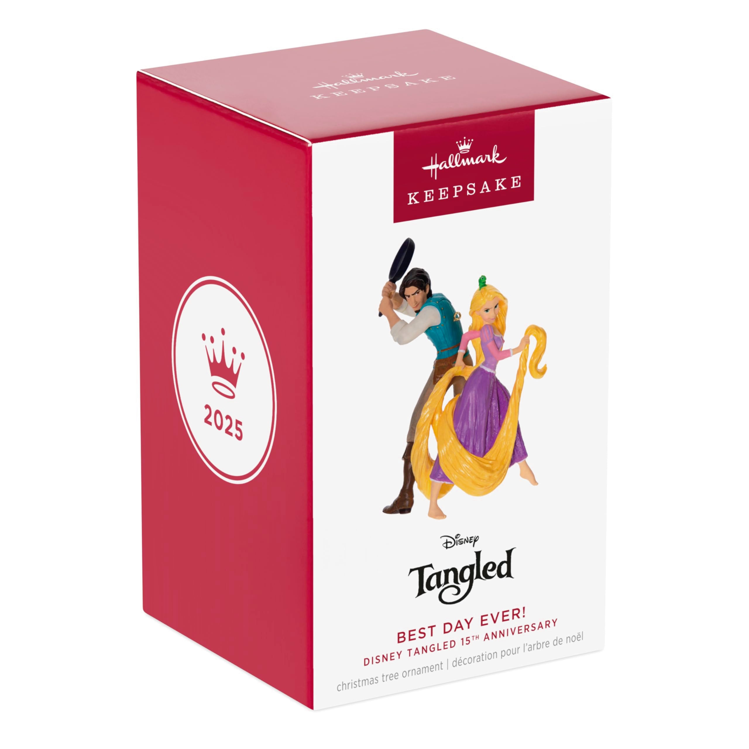 Hallmark Keepsake back label and hanger view for easy attachment