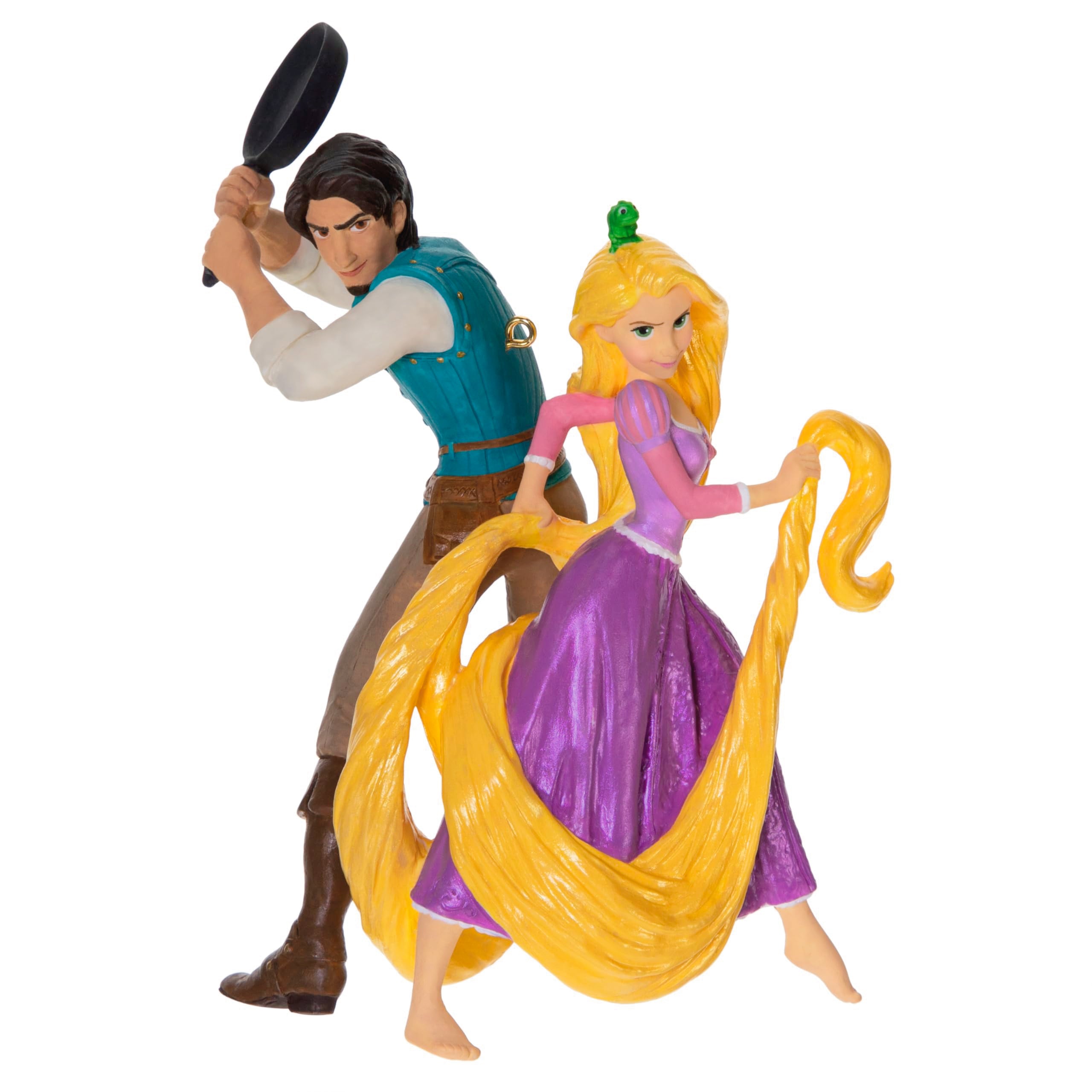 Hallmark Keepsake front view showing Rapunzel and Flynn, ideal collectible display
