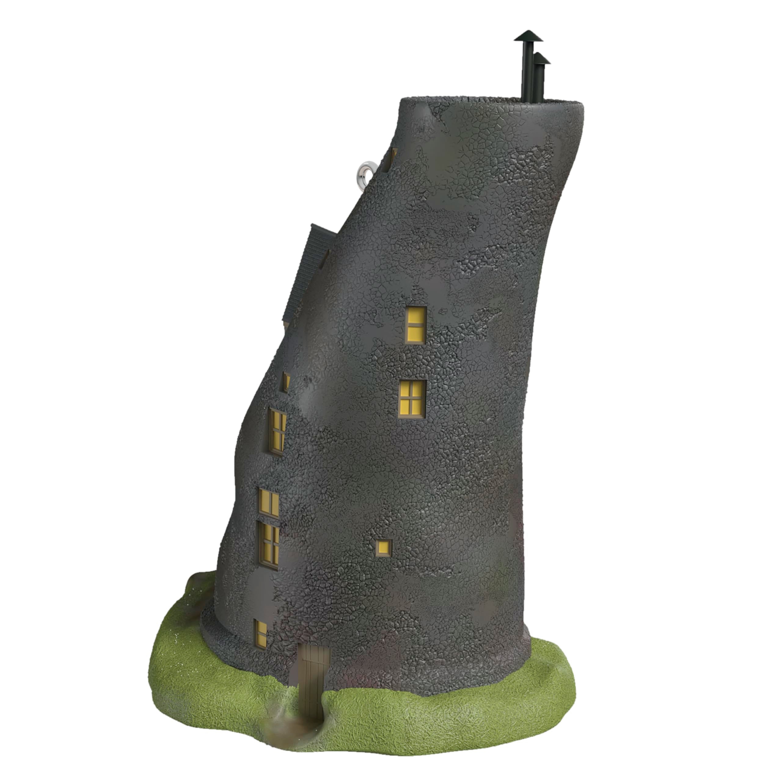 Hallmark Keepsake Lovegood House beside ruler for size reference and display planning