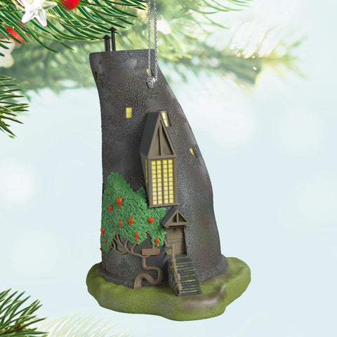 Hallmark Keepsake Lovegood House top grommet ready for miniature light bulb for glow