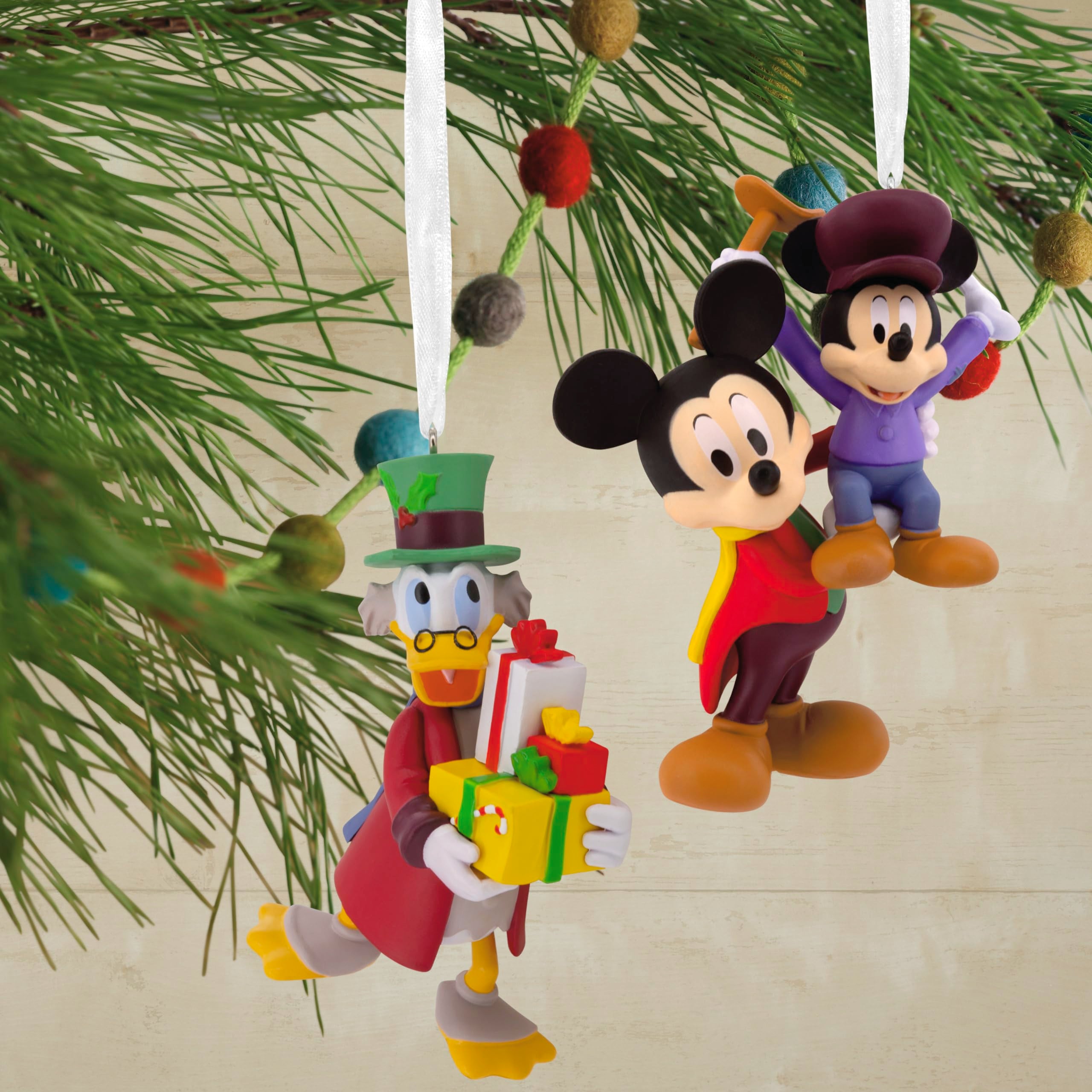 Hallmark close-up of Scrooge McDuck gift detail showing sculpted texture and color