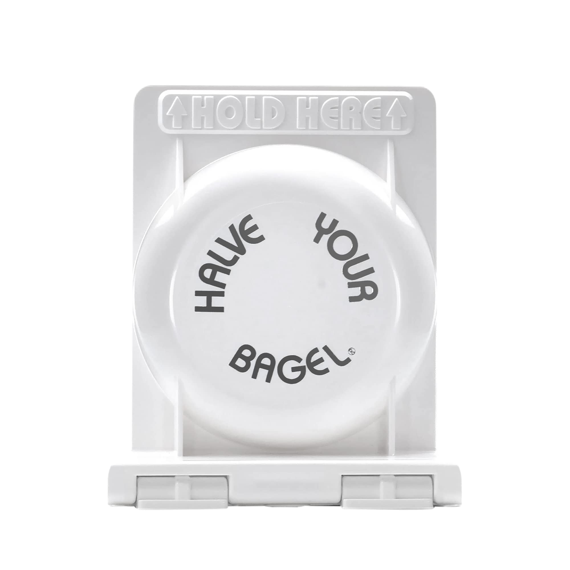 Halve Your Bagel on a breakfast table with bagels and spread showing handy everyday use