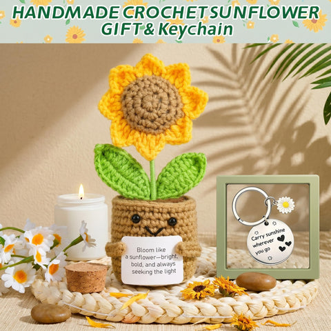 HAMCSTNF fuzzy socks with sunflower keychain emphasizing warmth and daily usefulness