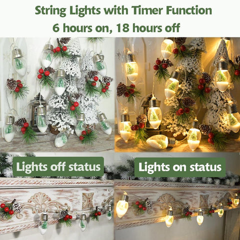 HamiFinee detailed pine twig and red berry accents adding festive natural charm