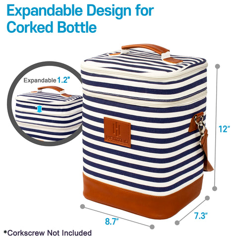 HAMILO expandable top open to fit taller champagne and magnum bottles