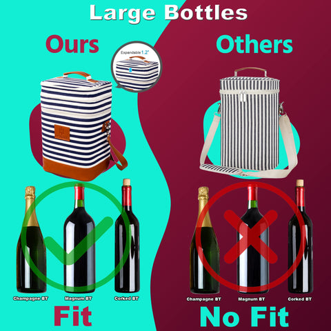 HAMILO interior with removable divider and foam padding for bottle protection